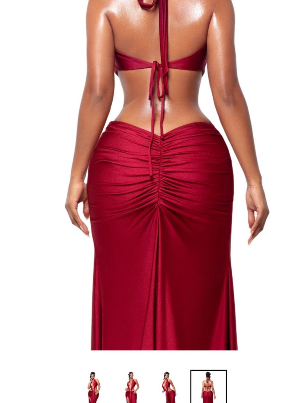 Yagi BELIZE ROUGE PLUNGE DRESS - Picture 3 of 3